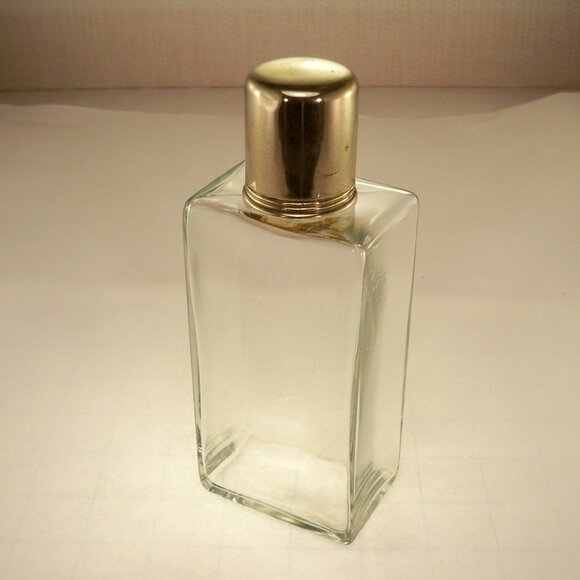 Vintage Travel Glass Square Flask 6.5" Tall - Picture 2 of 6